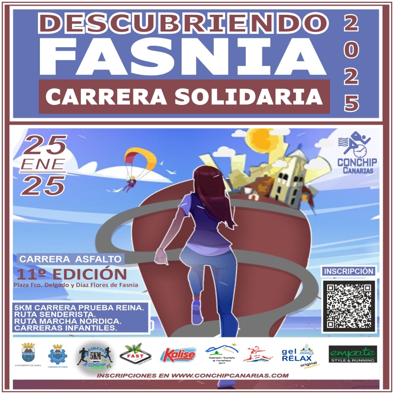 XI 5KM CARRERA SOLIDARIA DESCUBRIENDO FASNIA 2025 - Inscríbete