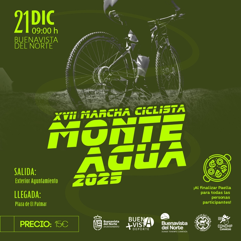 XVII MARCHA CICLISTA BUENAVISTA DEL NORTE.  “MONTE DEL AGUA” 2025 - Inscríbete