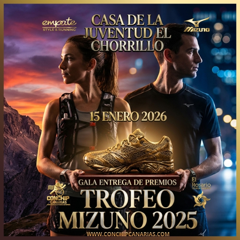GALA ENTREGA DE PREMIOS CIRCUITOS TROFEO MIZUNO RUTA Y MONTAÑA 2025 - Inscríbete
