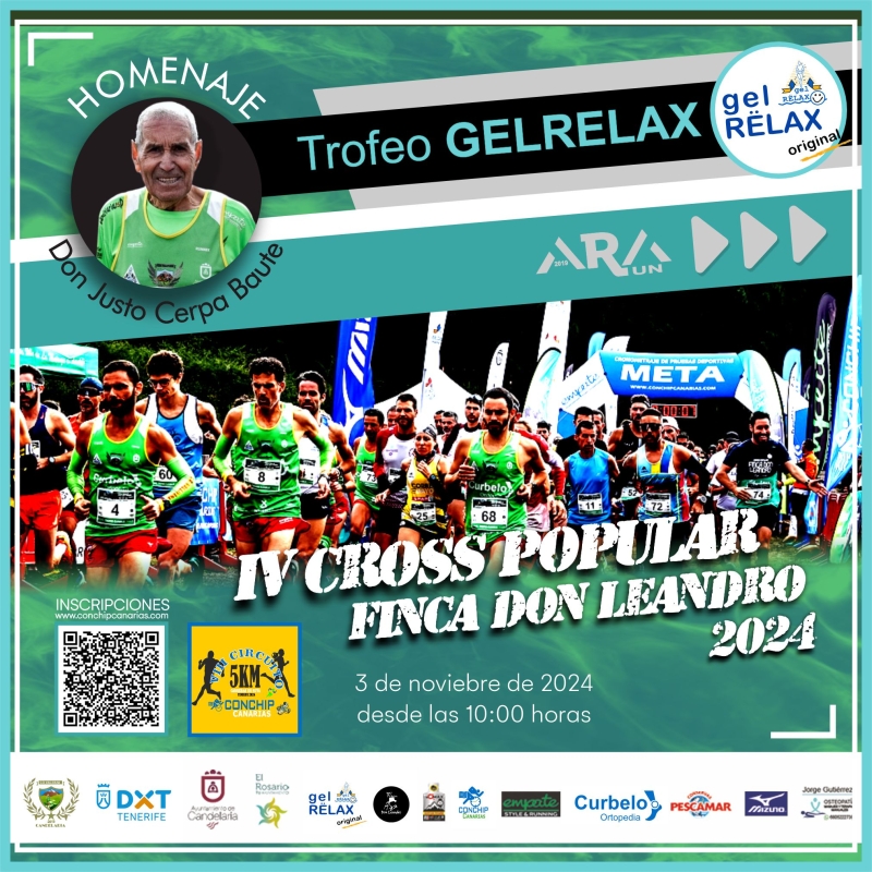 IV CROSS POPULAR FINCA DE DON LEANDRO 2024 TROFEO GELRELAX - Inscríbete