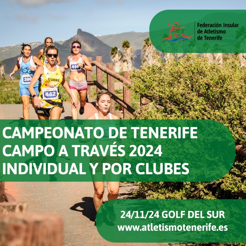 CAMPEONATO DE TENERIFE CAMPO A TRAVÉS INDIVIDUAL Y POR EQUIPOS - Inscríbete