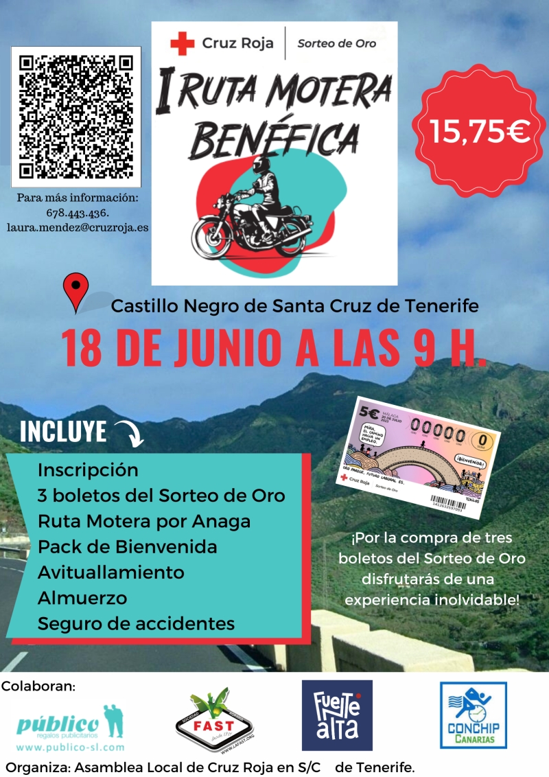 I RUTA MOTERA BENÉFICA  CRUZ ROJA 2023 - Inscríbete I RUTA MOTERA BENÉFICA  CRUZ ROJA 2023 - Inscríbete