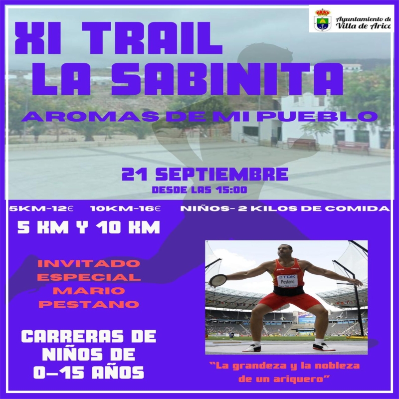 XI LA SABINITA TRAIL AROMAS DE MI PUEBLO 2024 - Inscríbete