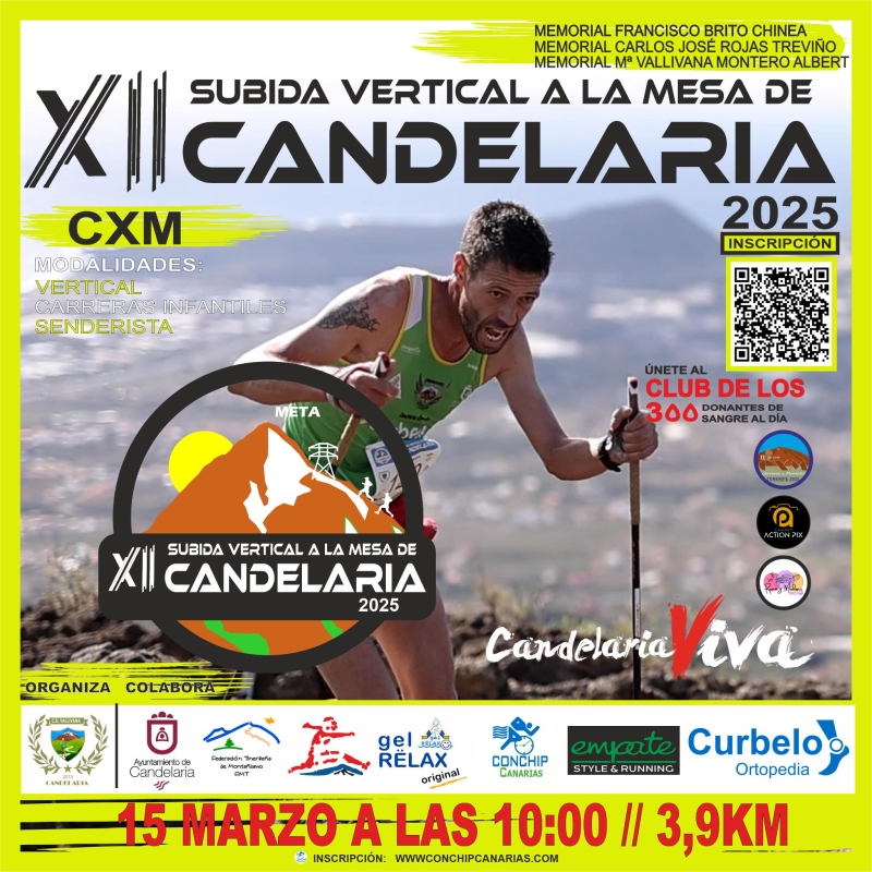 XII SUBIDA VERTICAL A LA MESA DE CANDELARIA 2025 - Register XII SUBIDA VERTICAL A LA MESA DE CANDELARIA 2025 - Register