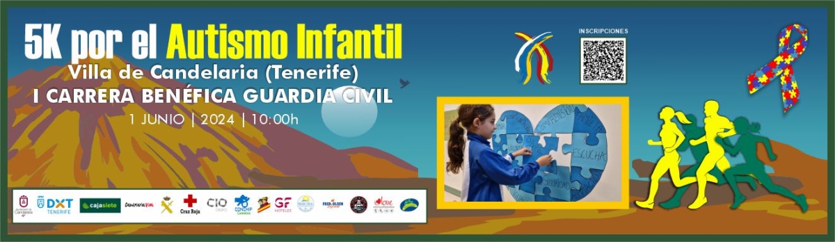 Inscripción - I CARRERA BENÉFICA GUARDIA CIVIL   5K POR EL AUTISMO INFANTIL 2024 (CANDELARIA)