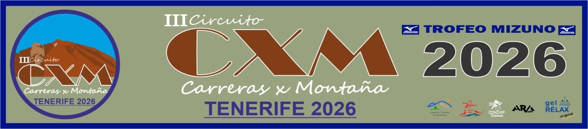 INSCRÍBETE  - III CIRCUITO DE CARRERAS X MONTAÑA ISLA DE TENERIFE 2026   TROFEO MIZUNO